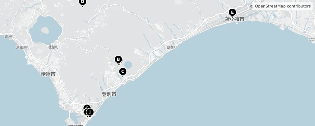 Map of Podprefektura Iburi