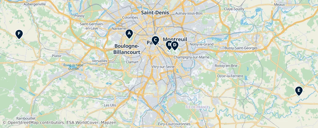 Map of Île-de-France