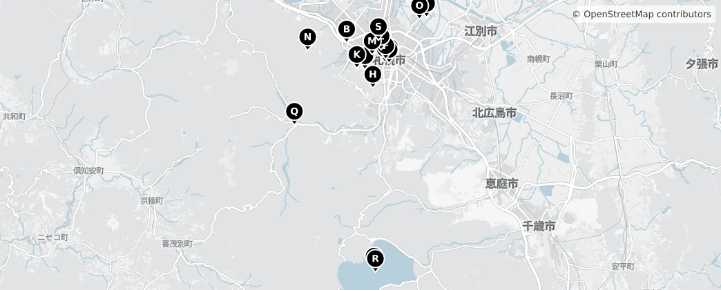 Map of Podprefektura Ishikari