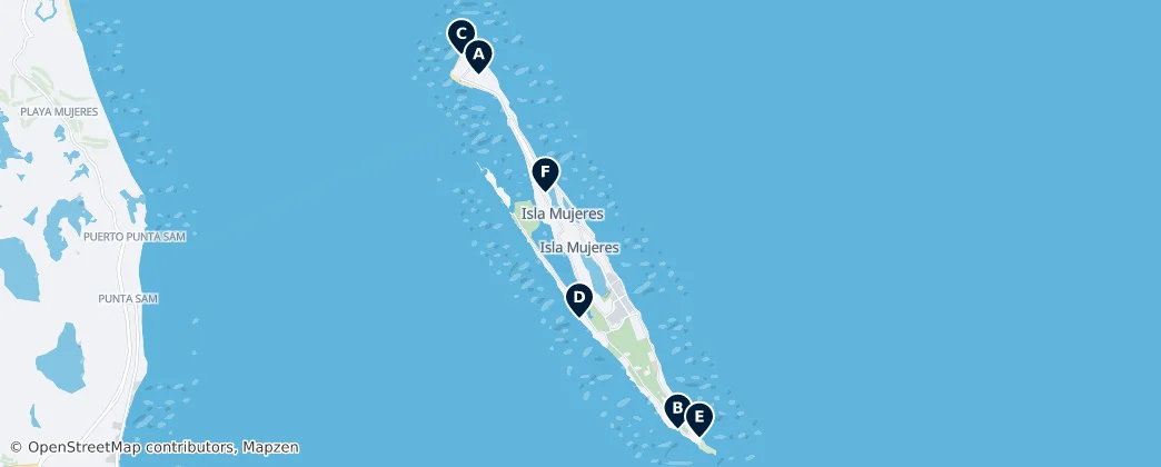 Map of Isla Mujeres
