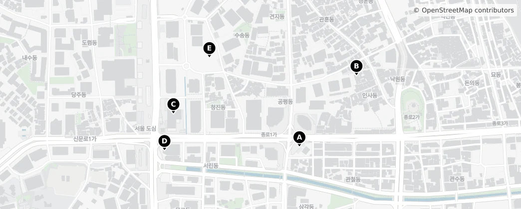 Map of Jongno 1-ga