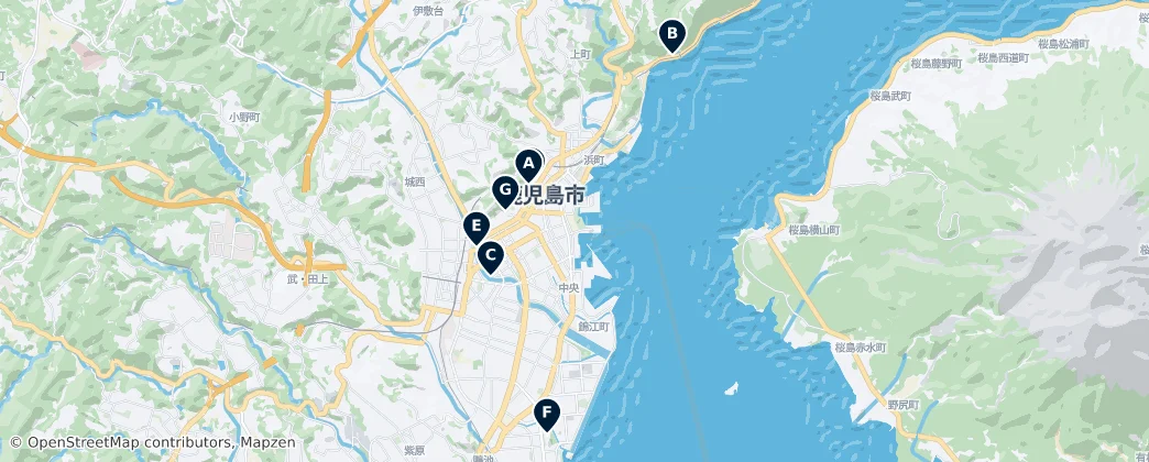 Map of Kagoshima