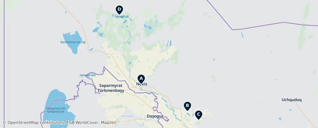 Map of Karakałpacja