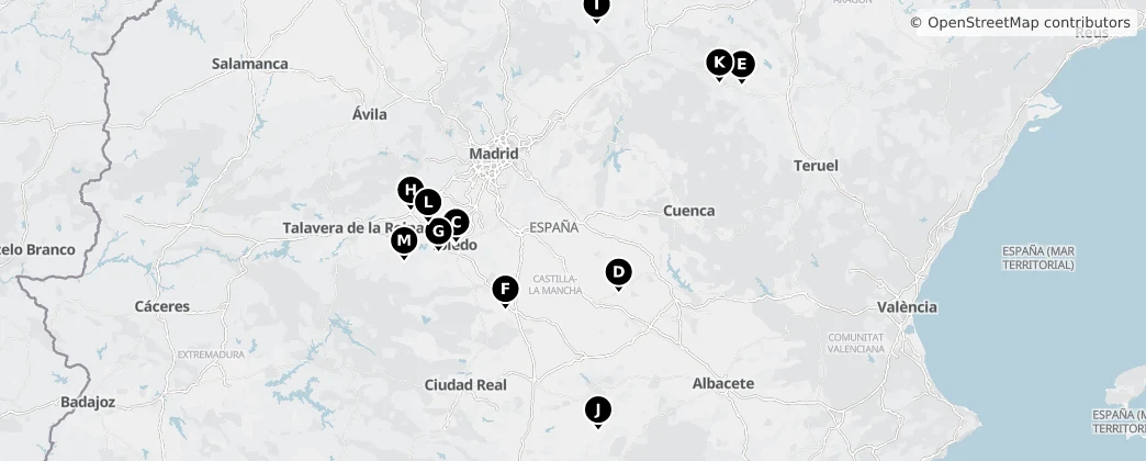 Map of Kastylia-La Mancha