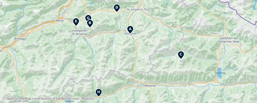 Map of Alpy Kitzbühelskie