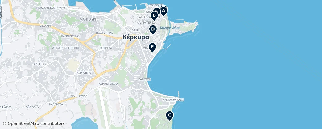 Map of Korfu