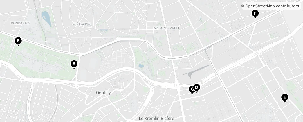 Map of Le Kremlin-Bicêtre