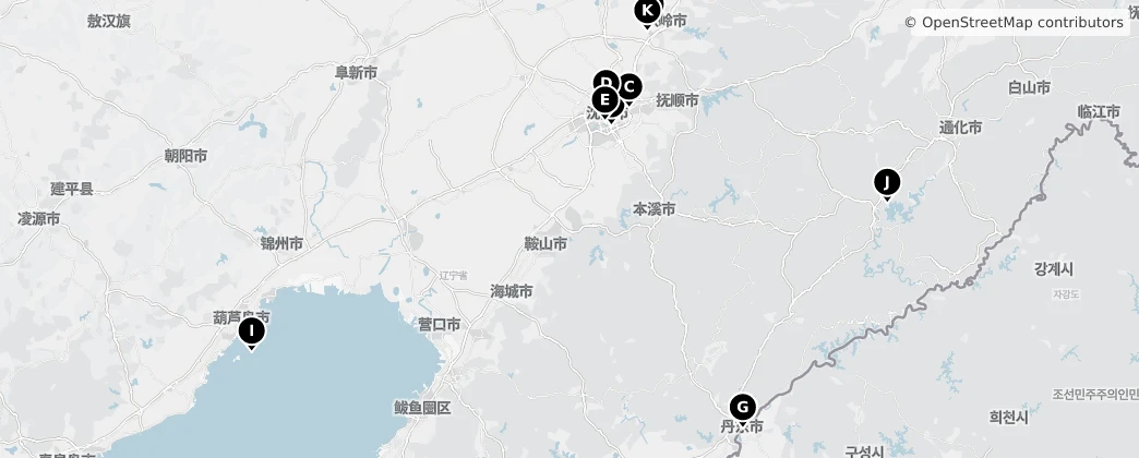 Map of Liaoning