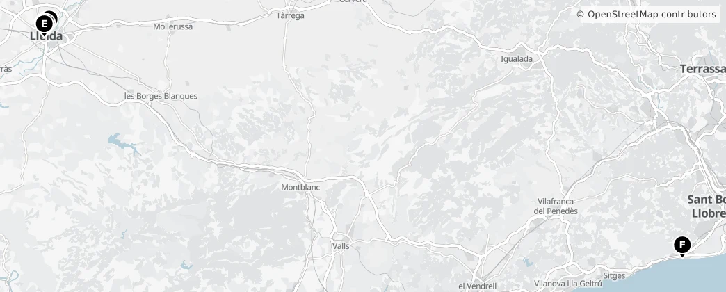 Map of Lleida