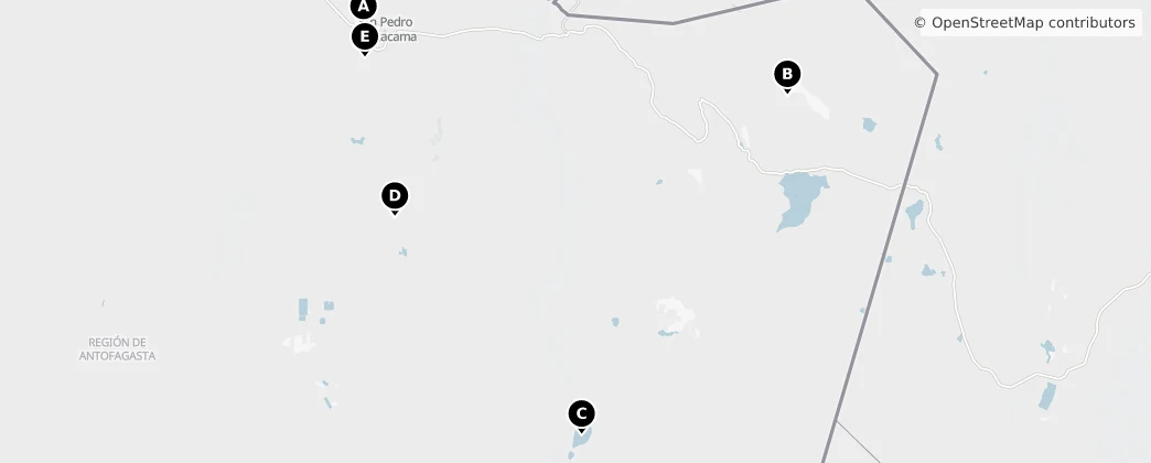 Map of Los Flamencos National Reserve