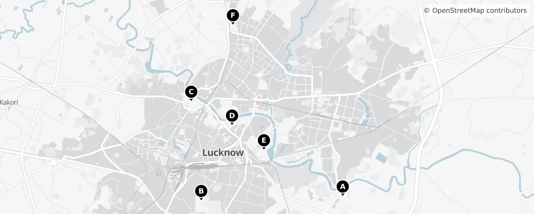Map of Lucknow