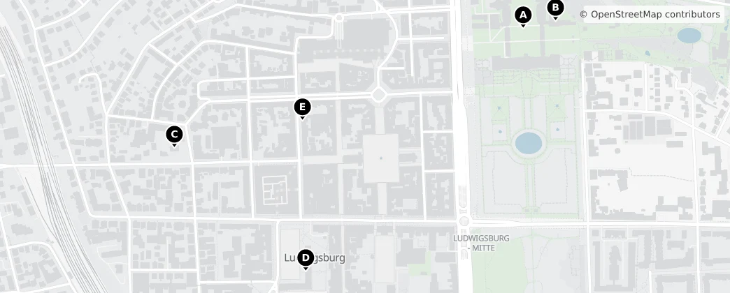 Map of Ludwigsburg - Mitte