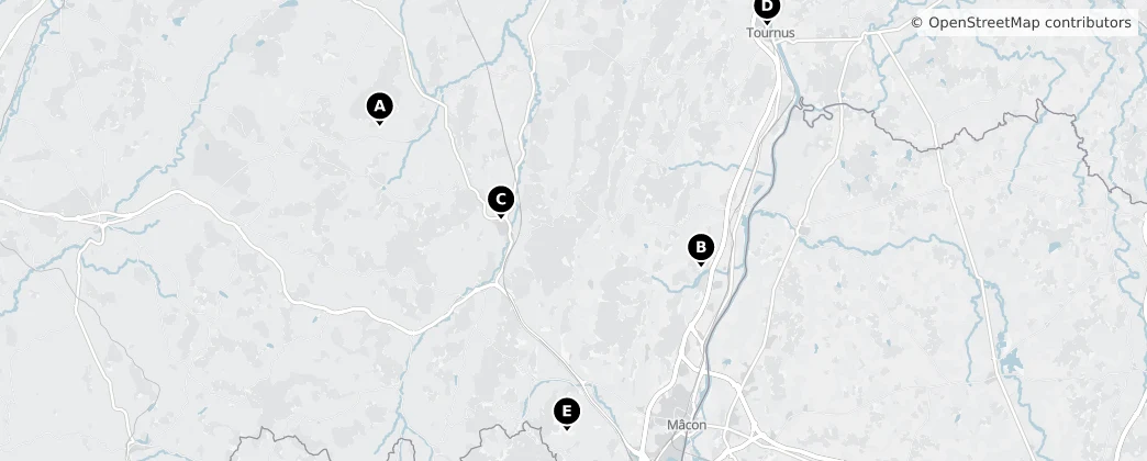 Map of Mâcon