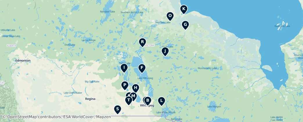 Map of Manitoba