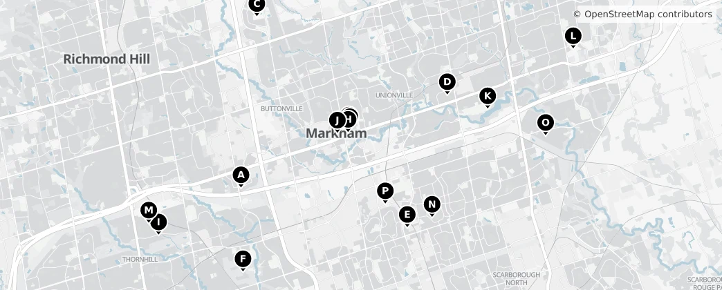 Map of Markham
