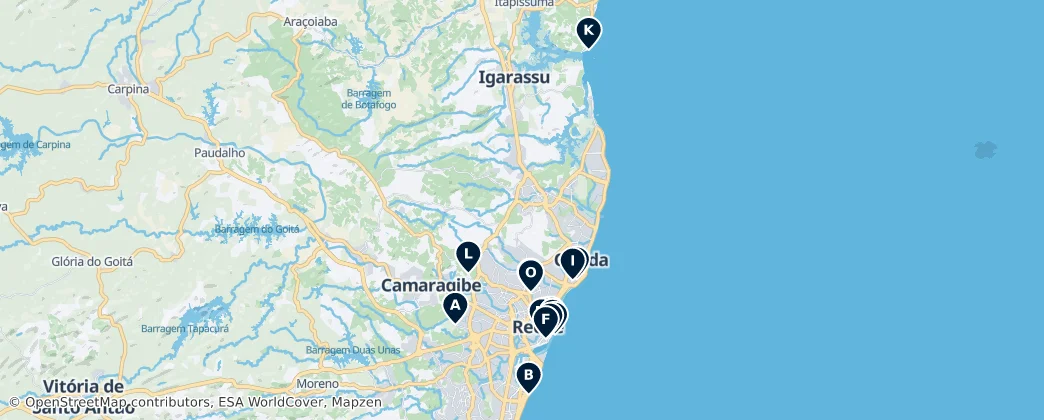 Map of Mesorregião Metropolitana de Recife