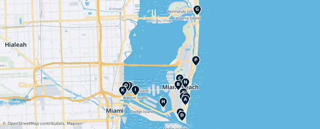 Map of Miami Beach