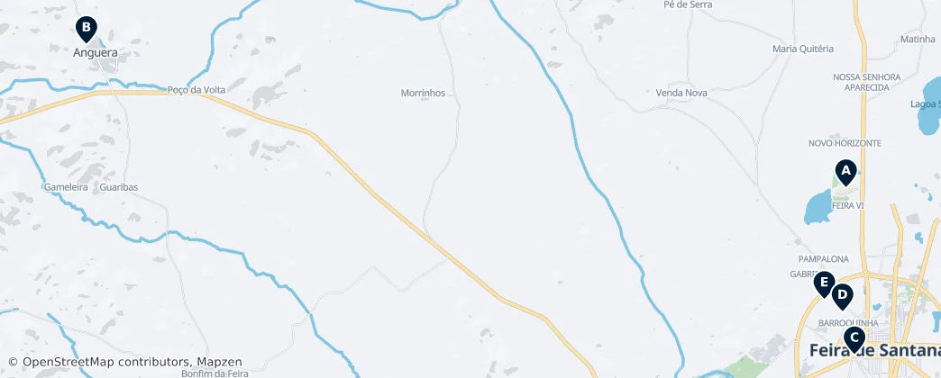Map of Microrregião de Feira de Santana