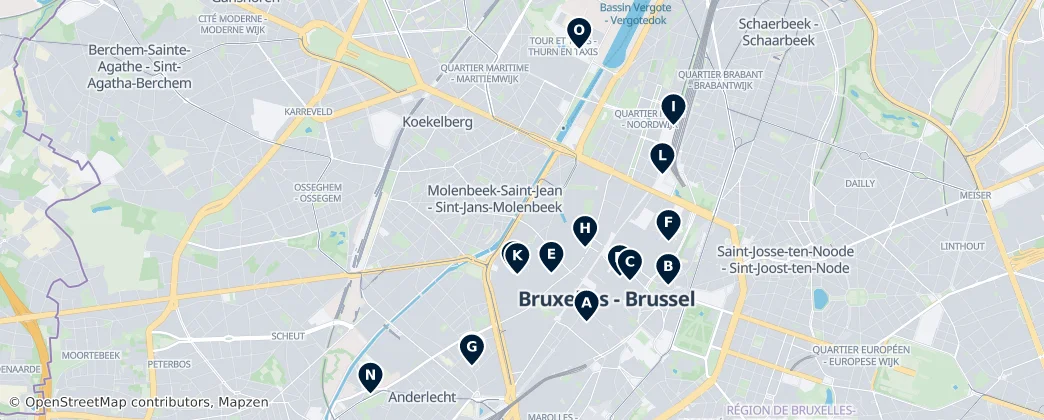 Map of Molenbeek-Saint-Jean