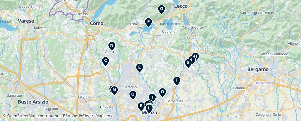 Map of Monza