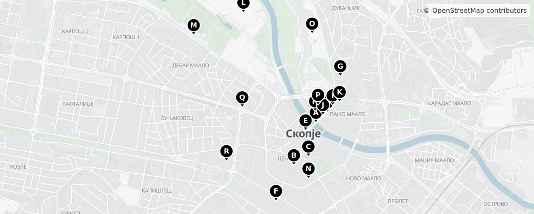 Map of Opstina Centar