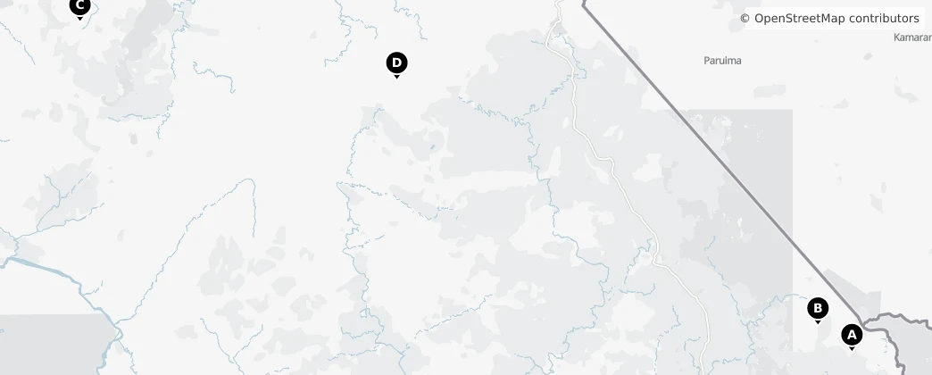 Map of Gran Sabana Municipality