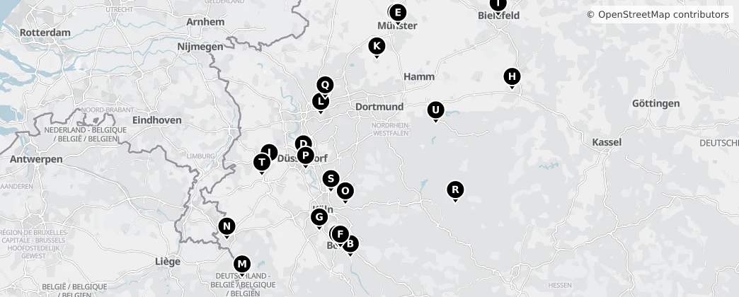 Map of Nadrenia Północna-Westfalia