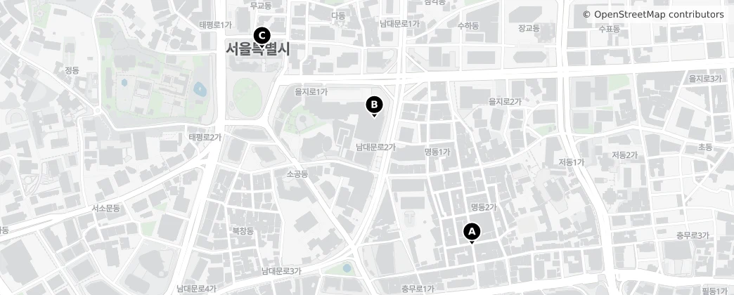 Map of Namdaemunno 2-ga