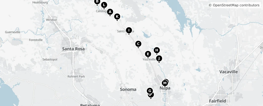 Map of Napa Valley AVA