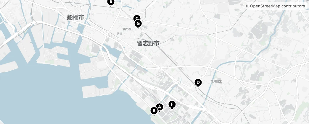 Map of Narashino