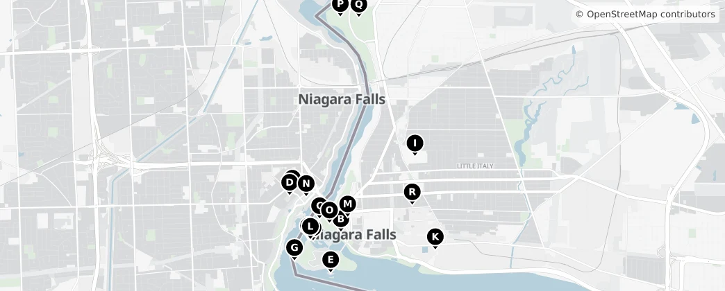 Map of Niagara Falls