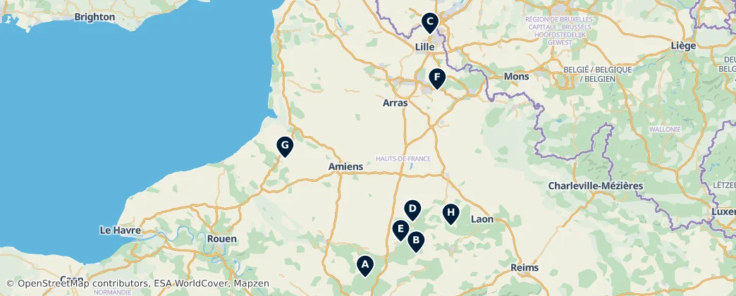 Map of Hauts-de-France