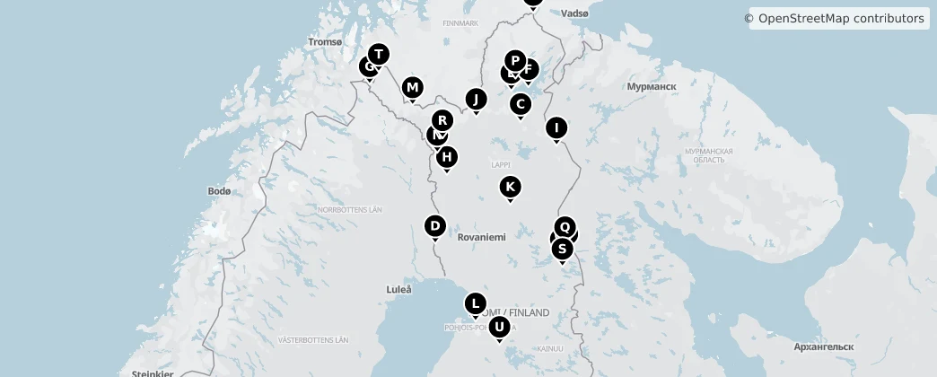 Map of Pohjois-Suomi