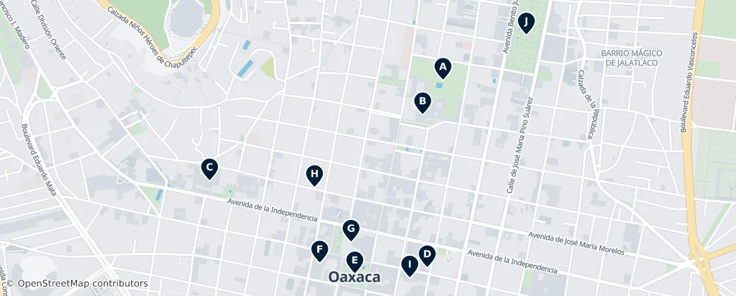 Map of Oaxaca de Juárez