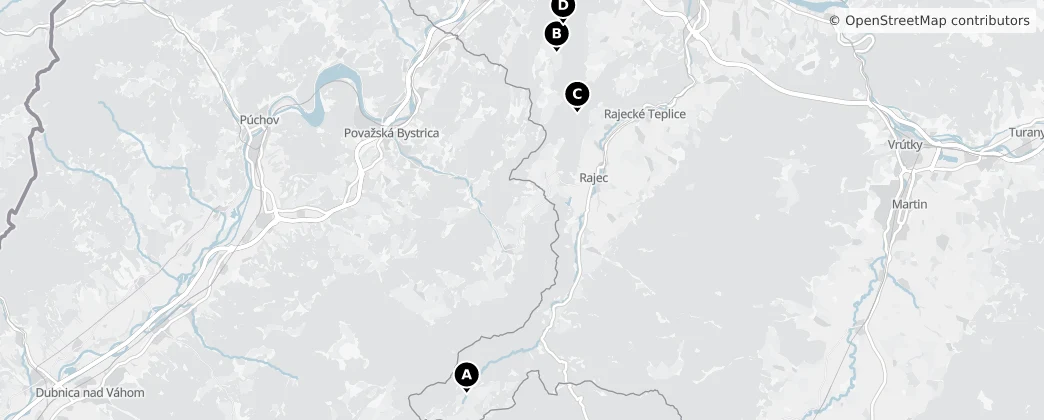 Map of Strážov Mountains Protected Landscape Area