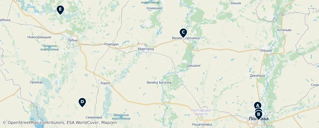 Map of Obwód połtawski