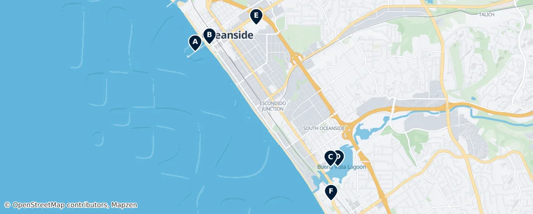 Map of Oceanside
