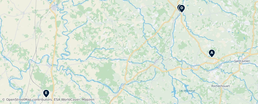 Map of Okręg Confolens