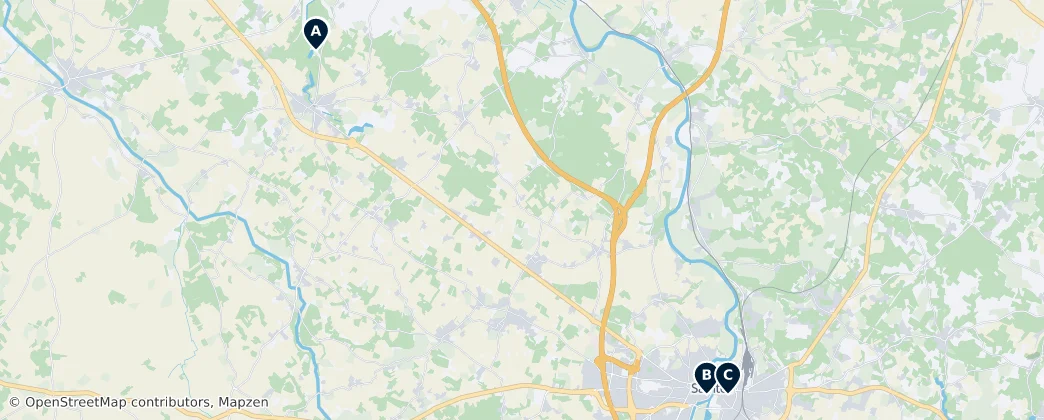 Map of Okręg Saintes