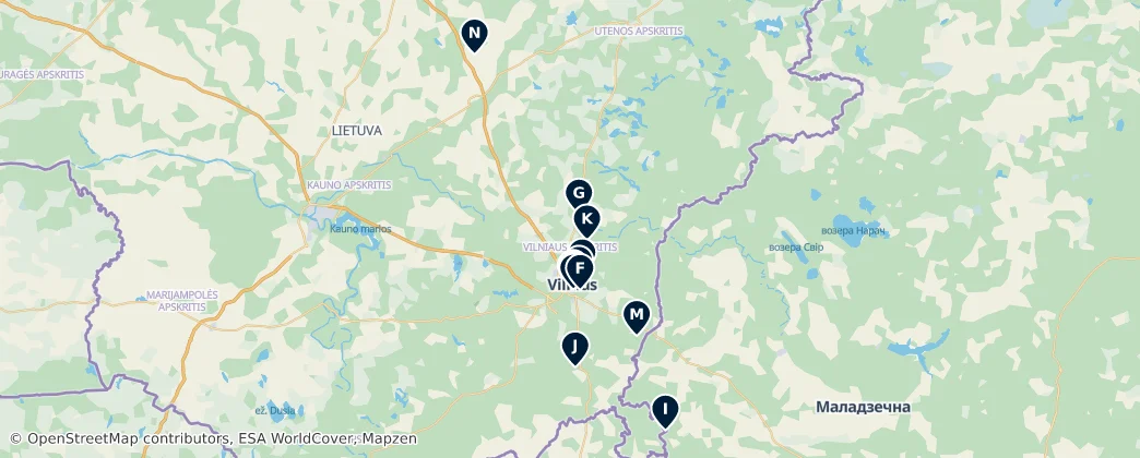 Map of Okręg wileński