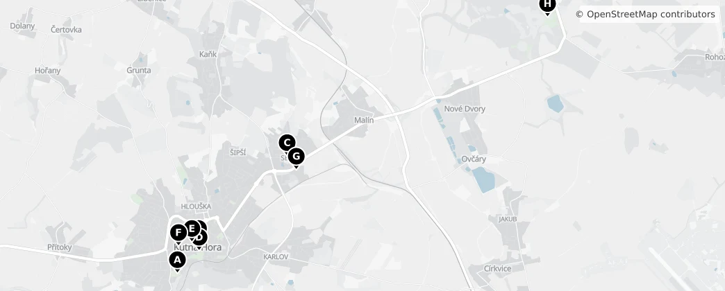 Map of Powiat Kutná Hora