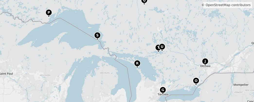 Map of Ontario