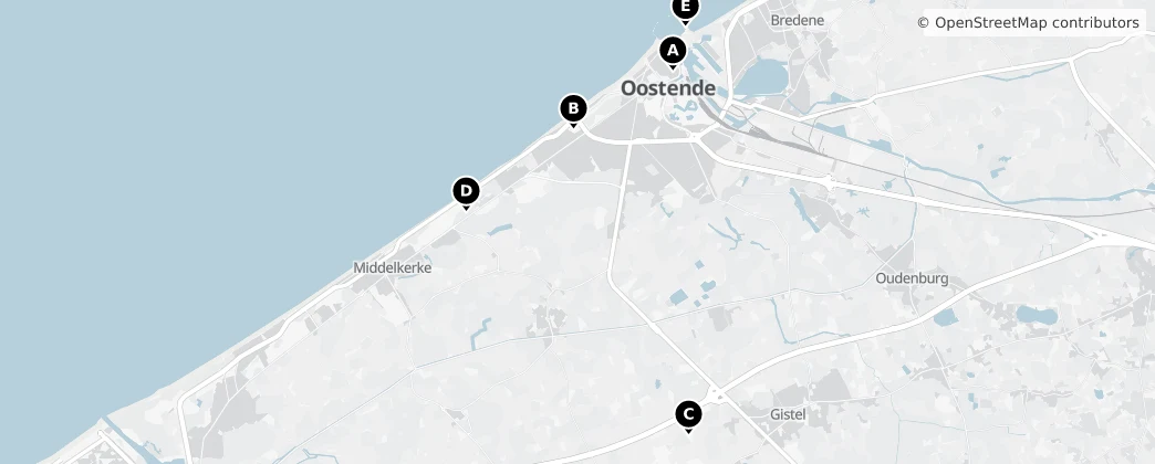 Map of Arrondissement of Ostend