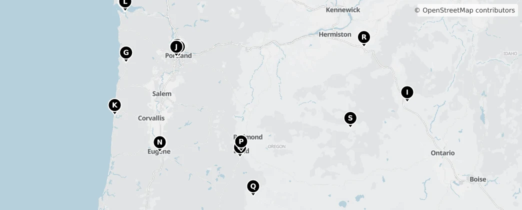 Map of Oregon