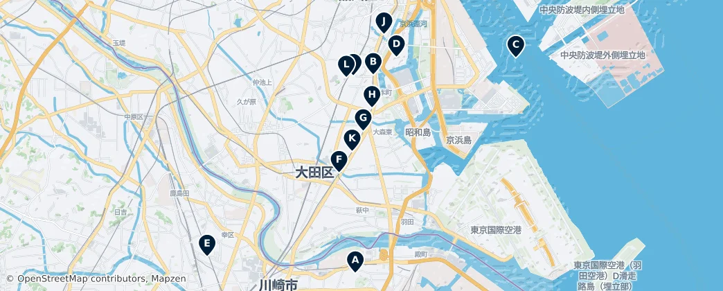 Map of Ōta
