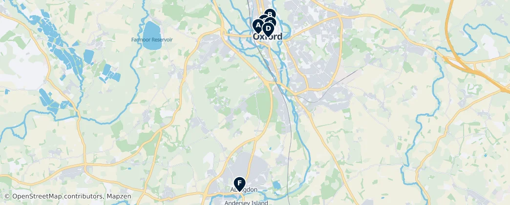 Map of Oxfordshire
