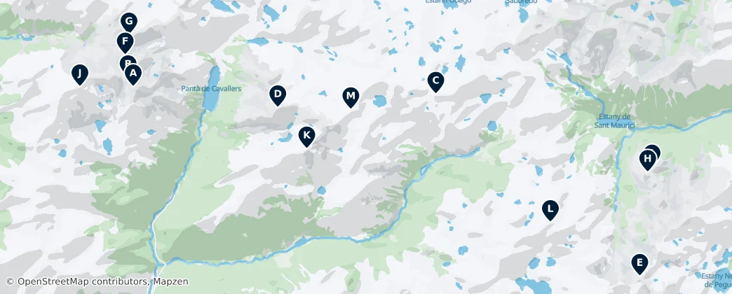 Map of Parc Nacional d’Aigüestortes i Estany de Sant Maurici