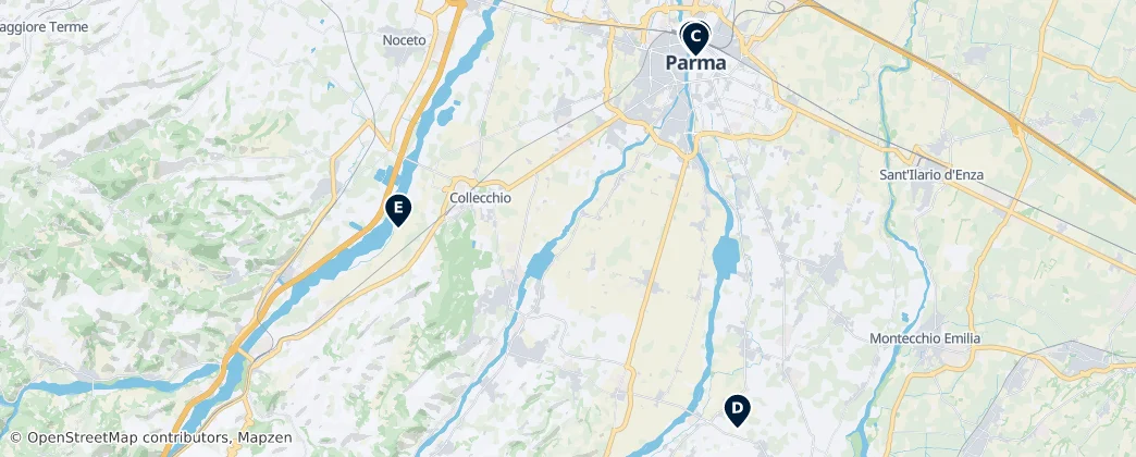 Map of Parma