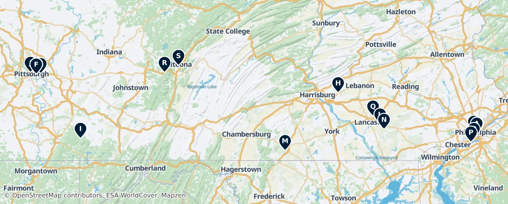 Map of Pensylwania