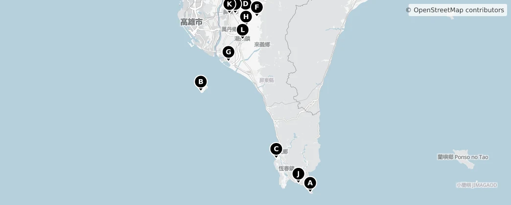 Map of Pingdong